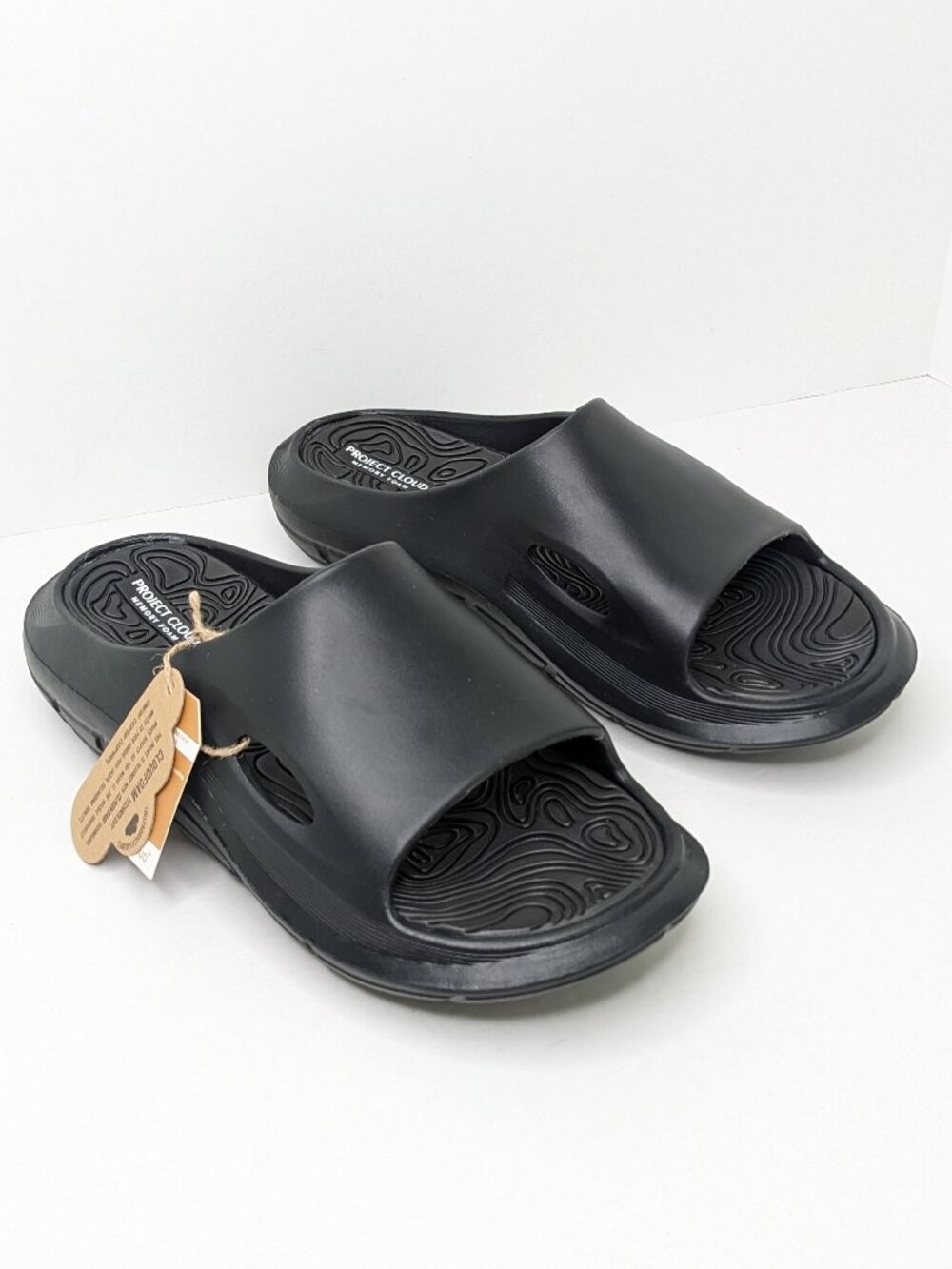 Project Cloud Cloud Foam Recovery Slide Sandals Black Men's 10-11 (EU 43-44)